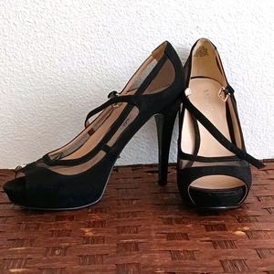 Nine West fishnets heels